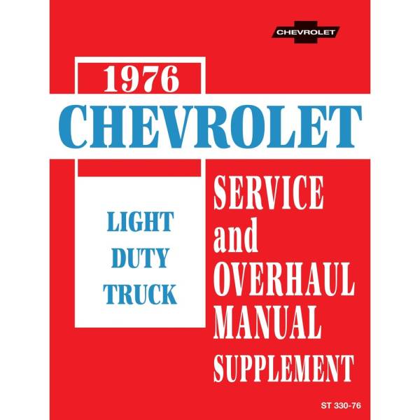 1976 Chevrolet Truck & Blazer Service & Overhaul Manual - Part #DPRGM-153-76SOM-SUP.
