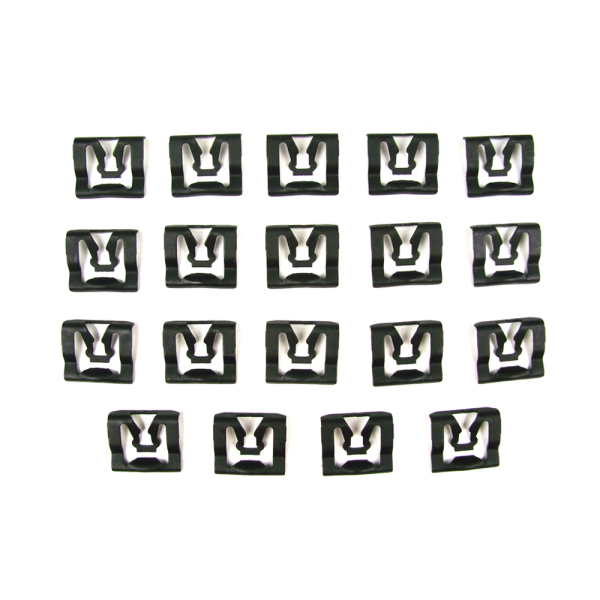 1965-68 Ford Mustang Restoration Parts Rear Window Trim Clip Kit - 19 pc. - Part #19-454K.