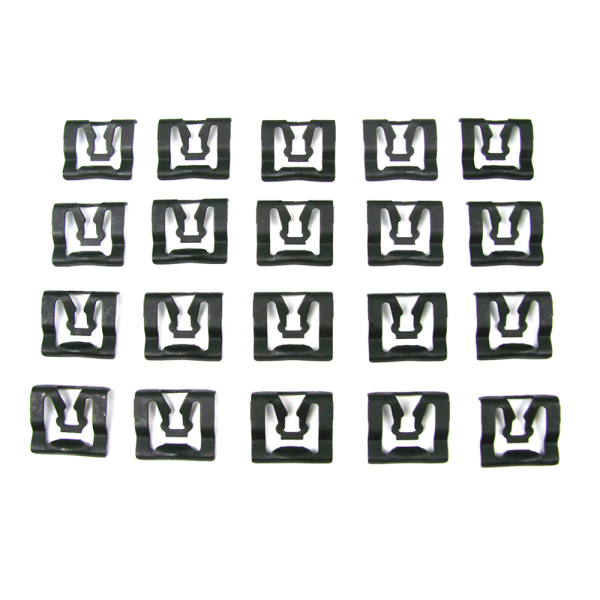 1964-68 Ford Mustang Restoration Parts Windshield Trim Clip Kit - 20 pc. - Part #19-455K.