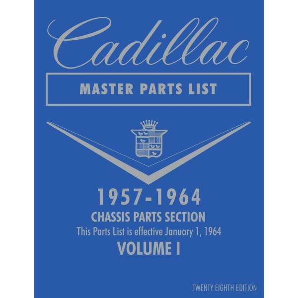 1957 - 1964 Cadillac Master Parts List - 2 Vol Set - Part #DPRGM-147-57PB.