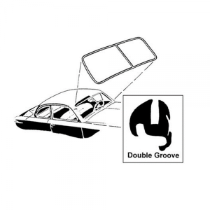 Windshield Seal - DOUBLE Groove for Trim
