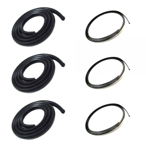 Rubber The Right Way - Rear & Corner Window Seal - 6 piece Kit - Includes Chrome Lock Strip