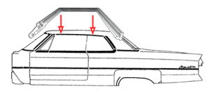 Roof Rail Seal Kit - Over Front & Rear Doors