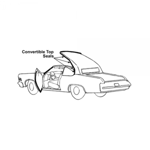 1966 - Convertible Misc. - Rubber The Right Way - Convertible Top Roof Rail Seal Kit