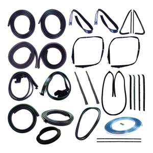 Products - Master Weatherstrip Kit - Rubber The Right Way - Master Weatherstrip Kit - With Chrome Trim