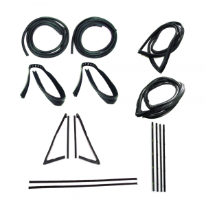Products - Master Weatherstrip Kit - Rubber The Right Way - Master Weatherstrip Kit - With Large Back Window / Without Windshield Trim / With Black Beltline