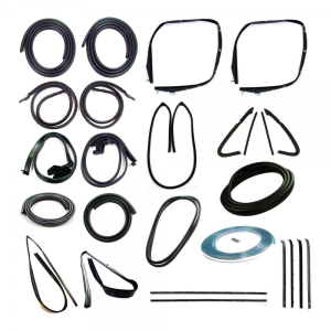 Products - Master Weatherstrip Kit - Rubber The Right Way - Master Weatherstrip Kit - With Chrome Trim