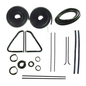 Products - Master Weatherstrip Kit - Rubber The Right Way - Master Weatherstrip Kit - Without Chrome Windshield Trim