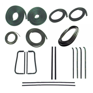 Master Weatherstrip Kit - Without Chrome Windshield Trim / With Metal Framed Door Glass