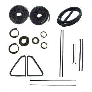 Products - Master Weatherstrip Kit - Rubber The Right Way - Master Weatherstrip Kit - With Chrome Windshield Trim