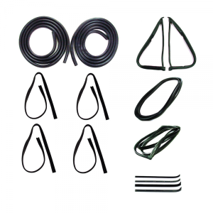 Products - Master Weatherstrip Kit - Rubber The Right Way - Master Weatherstrip Kit - With Chrome Windshield Trim