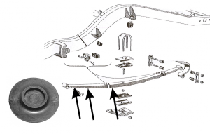 Products - Suspension & Steering - Rubber The Right Way - Rear Leaf Spring Anti-Squeak Pad