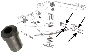 Products - Suspension & Steering - Rubber The Right Way - Rear of Leaf Spring Bushing