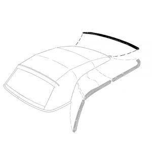 Rubber The Right Way - Convertible Top Header Bow Seal - Image 1