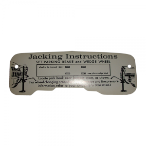Jack Instructions Decal - In Trunk