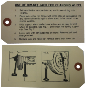 Jack instructions Decal