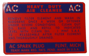 1944 - Decals - Rubber The Right Way - Oil Bath Air Cleaner Instructions Decal