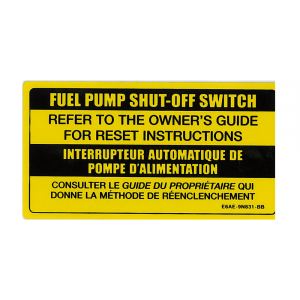 Fuel Pump Shut Off Switch Decal