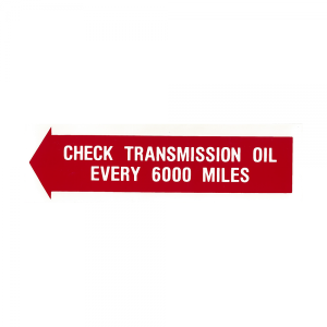 Check Transmission Trunk Decal
