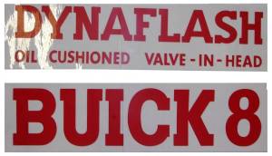 Rubber The Right Way - Valve Cover Decal - Buick 8 Dynaflash Oil Cushioned Valve In Head