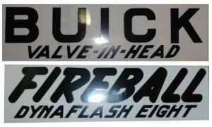 Valve Cover Decal - Buick Valve In Head Fireball Dynaflash 8