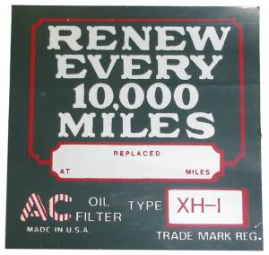 Oil Filter Decal - XH-1