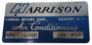 1975 - Decals - Rubber The Right Way - "Harrison" AC Evaporator Box Decal