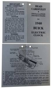 1940 - Decals - Rubber The Right Way - Electric Clock Instructions
