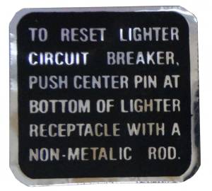 1969 - Decals - Rubber The Right Way - Lighter Reset Instructions Decal