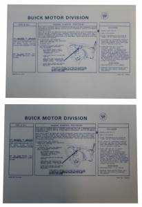 1975 - Decals - Rubber The Right Way - Starting Instructions Sleeve - On Sun Visor