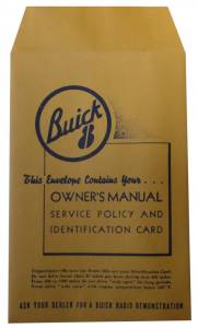 1940 - Manuals & Literature - Rubber The Right Way - New Vehicle Owners Manual Envelope