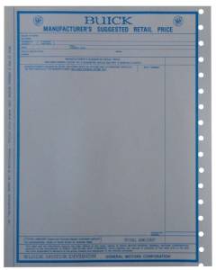 1967 - Manuals & Literature - Rubber The Right Way - New Vehicle Window Price Sheet