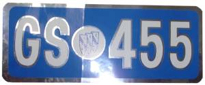 1974 - Decals - Rubber The Right Way - Valve Cover Decal - GS 455 (LARGE DECAL)