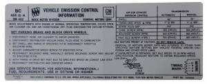 Manual & Automatic Transmission Emission Decal - 455-4V