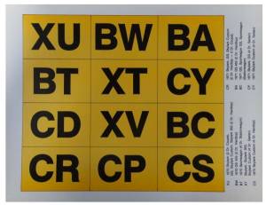 1970 - Decals - Rubber The Right Way - Frame Decal Kit