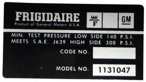 1974 - Decals - Rubber The Right Way - Frigidaire AC Dryer Decal