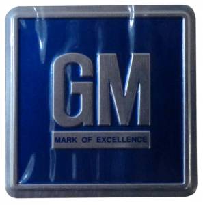 1969 - Decals - Rubber The Right Way - GM Mark Of Excellence Door Plate (Metal)