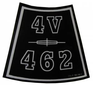 Rubber The Right Way - "462 4V" Air Cleaner Decal