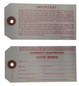 Rubber The Right Way - Radio Warranty Tag