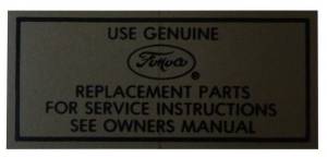 Air Cleaner Service Decal