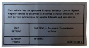 460 Automatic Transmission Emission Decal