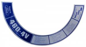 "460 4V" Air Cleaner Decal