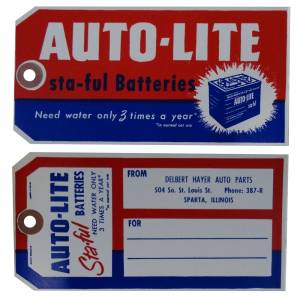 Autolite Sta-Ful Battery Tag