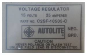 Voltage Regulator Decal