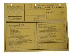 Products - Manuals & Literature - Rubber The Right Way - Dealer Pre-Delivery Sheet