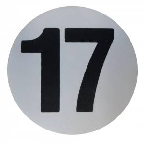 Assembly Line Production Day Window Sticker - "17"