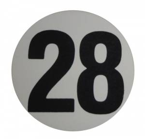 Assembly Line Production Day Window Sticker - "28"