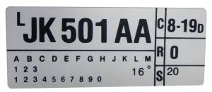 460 Automatic Transmission Engine Code Decal