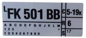 460 Automatic Transmission Engine Code Decal