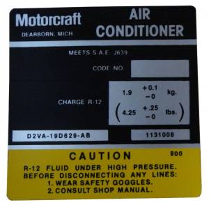 Motorcraft AC Compressor Decal